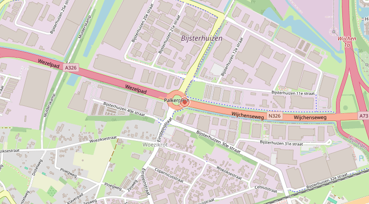 Kaart van de omgeving van de melding