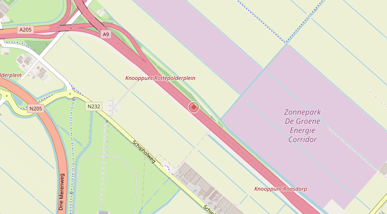 Kaart van de omgeving van de melding