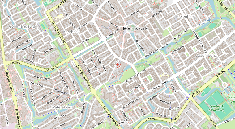 Kaart van de omgeving van de melding
