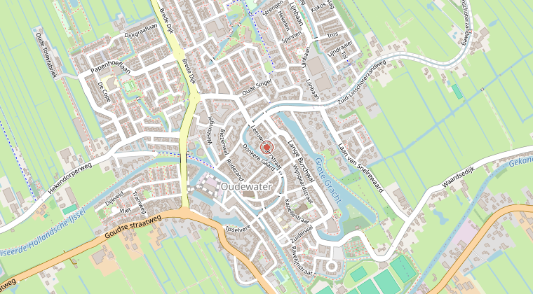 Kaart van de omgeving van de melding