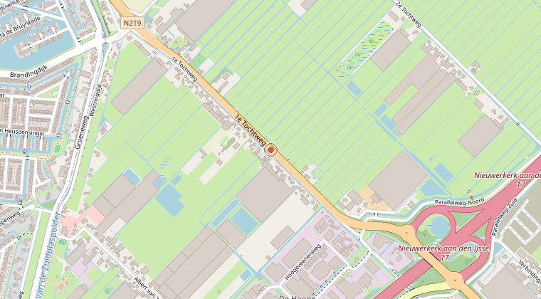 Kaart van de omgeving van de melding