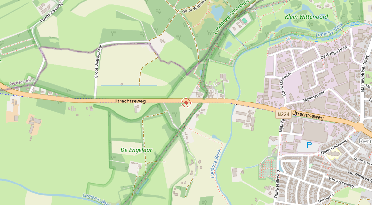 Kaart van de omgeving van de melding