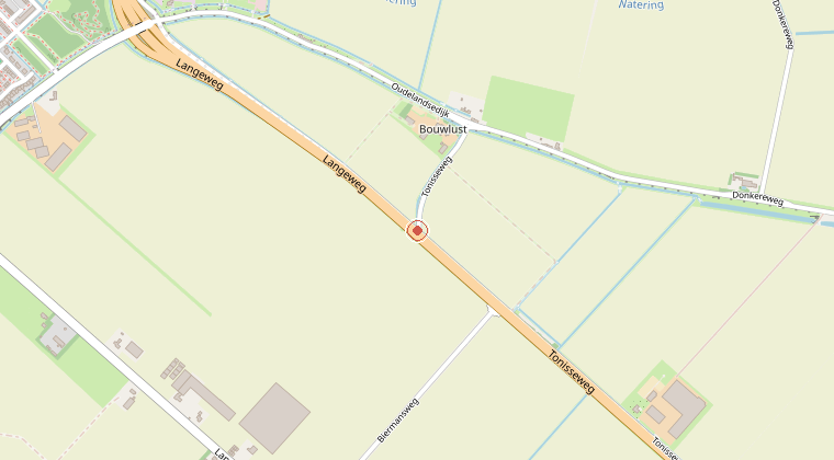 Kaart van de omgeving van de melding