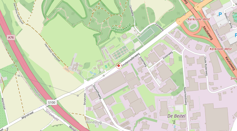 Kaart van de omgeving van de melding