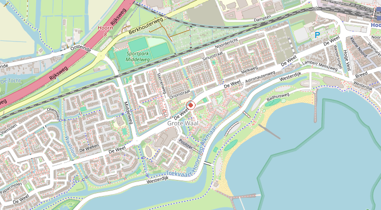Kaart van de omgeving van de melding