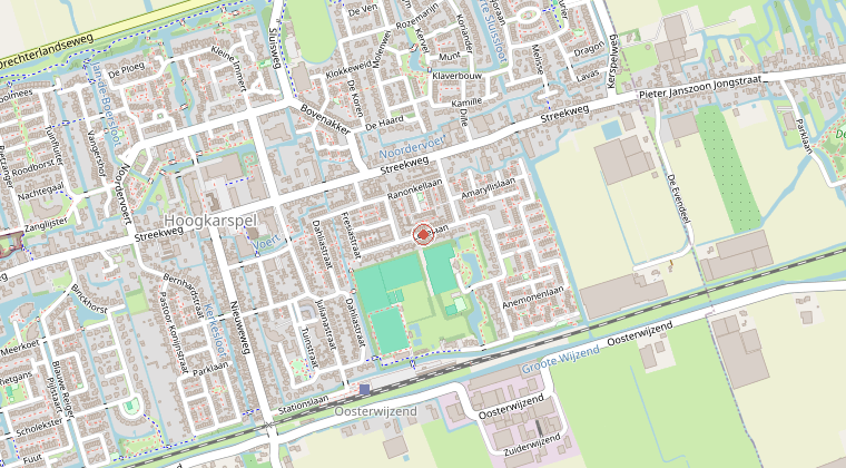 Kaart van de omgeving van de melding