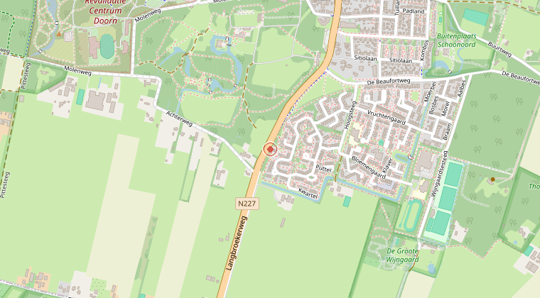 Kaart van de omgeving van de melding