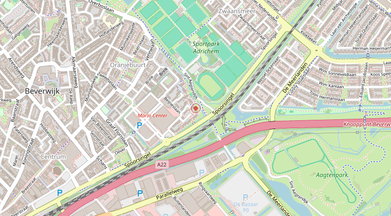 Kaart van de omgeving van de melding