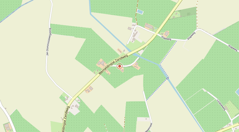 Kaart van de omgeving van de melding
