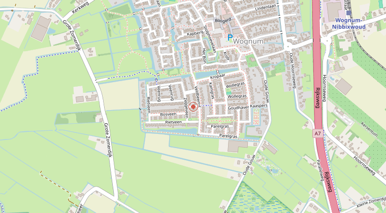 Kaart van de omgeving van de melding