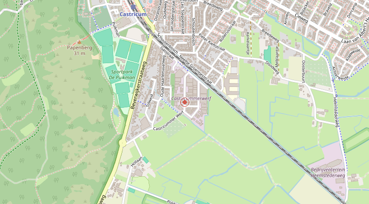 Kaart van de omgeving van de melding