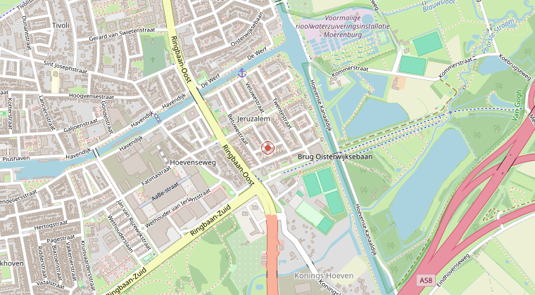 Kaart van de omgeving van de melding