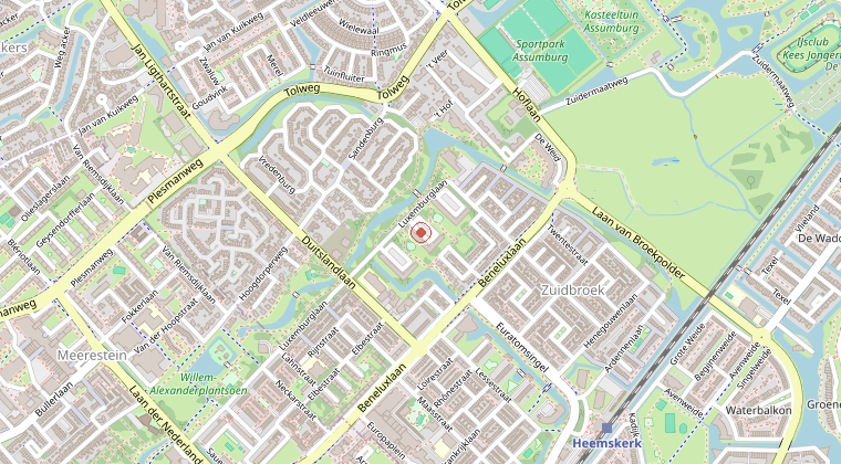 Kaart van de omgeving van de melding