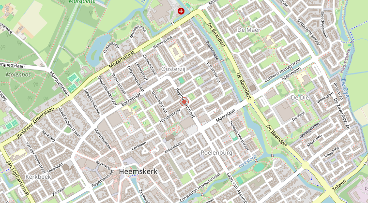 Kaart van de omgeving van de melding