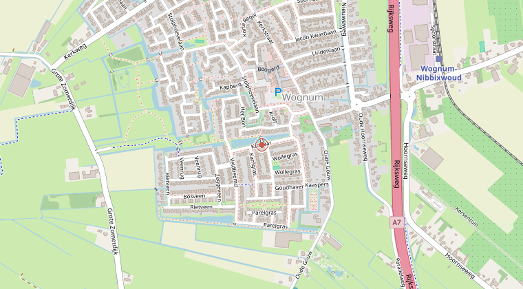 Kaart van de omgeving van de melding