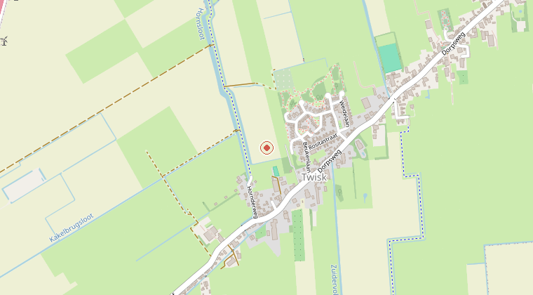 Kaart van de omgeving van de melding