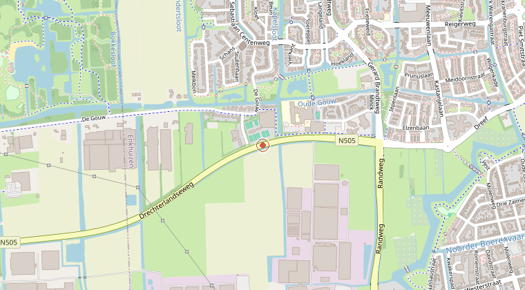 Kaart van de omgeving van de melding