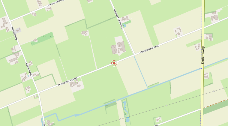 Kaart van de omgeving van de melding