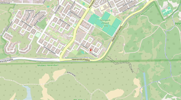 Kaart van de omgeving van de melding