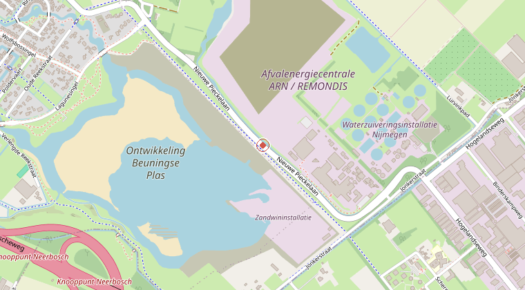 Kaart van de omgeving van de melding