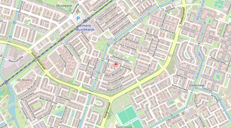 Kaart van de omgeving van de melding