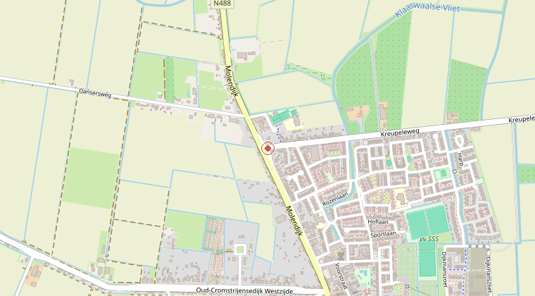 Kaart van de omgeving van de melding