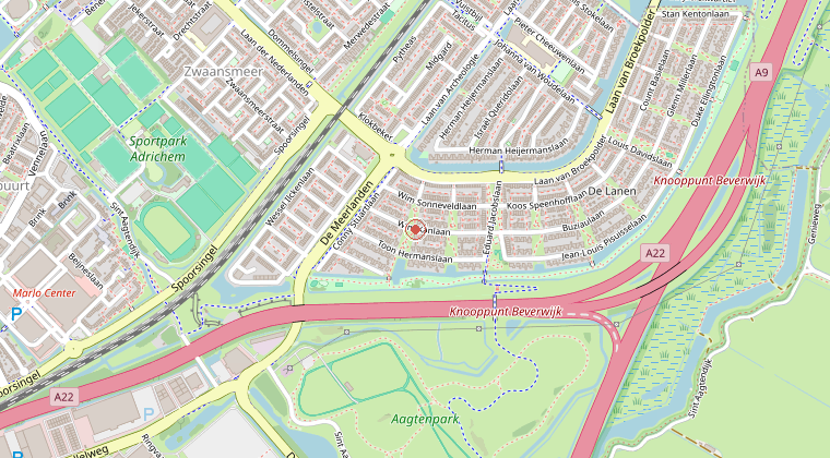 Kaart van de omgeving van de melding