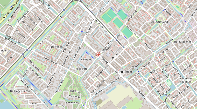 Kaart van de omgeving van de melding