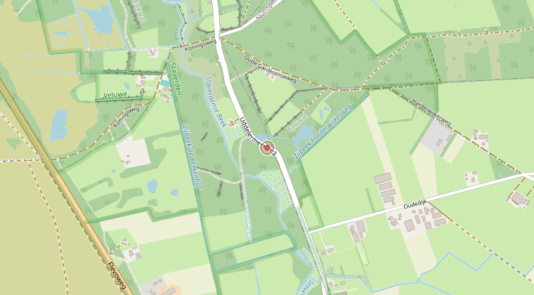Kaart van de omgeving van de melding