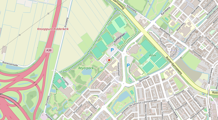 Kaart van de omgeving van de melding