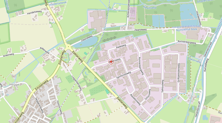 Kaart van de omgeving van de melding