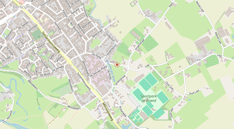 Kaart van de omgeving van de melding