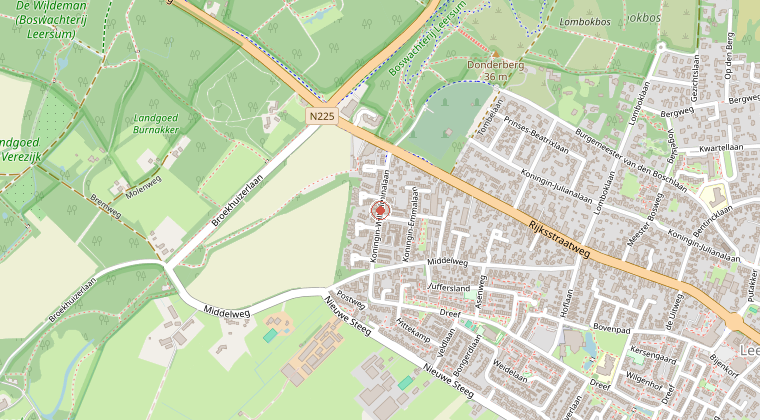 Kaart van de omgeving van de melding