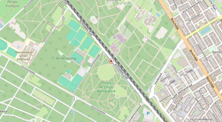 Kaart van de omgeving van de melding
