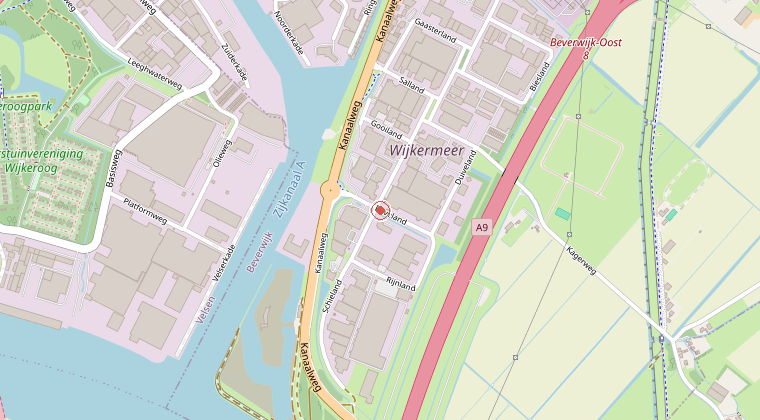 Kaart van de omgeving van de melding