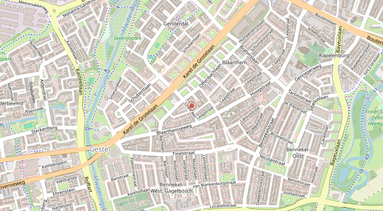 Kaart van de omgeving van de melding