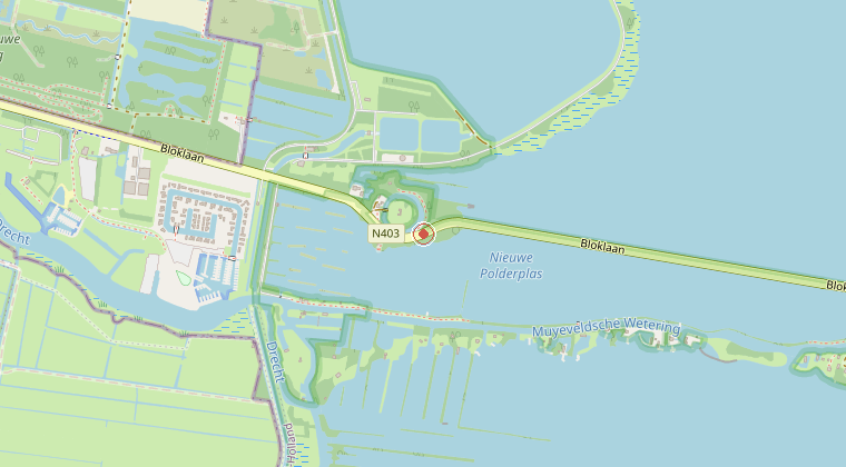 Kaart van de omgeving van de melding