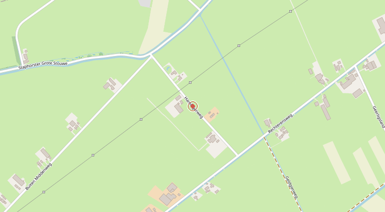 Kaart van de omgeving van de melding