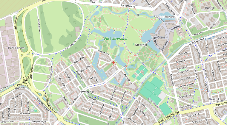 Kaart van de omgeving van de melding