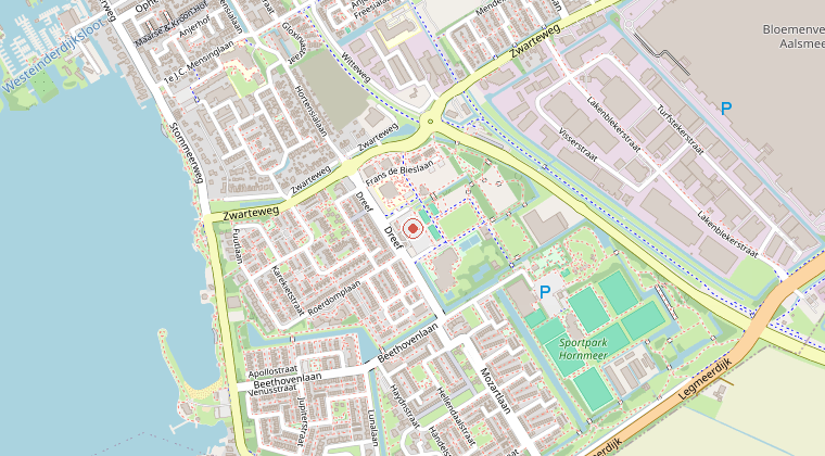 Kaart van de omgeving van de melding