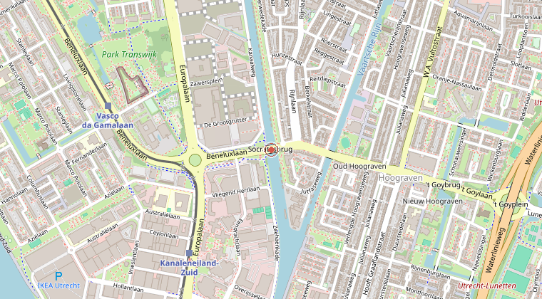 Kaart van de omgeving van de melding