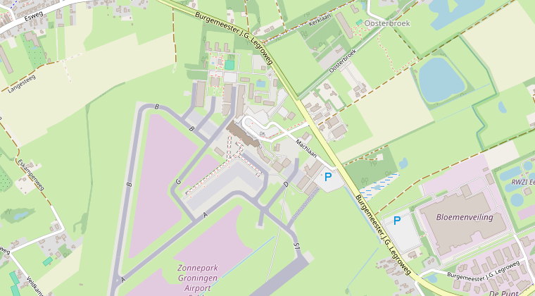 Kaart van de omgeving van de melding