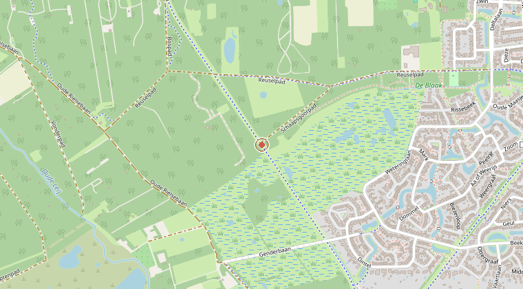 Kaart van de omgeving van de melding