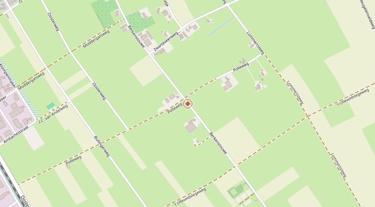 Kaart van de omgeving van de melding