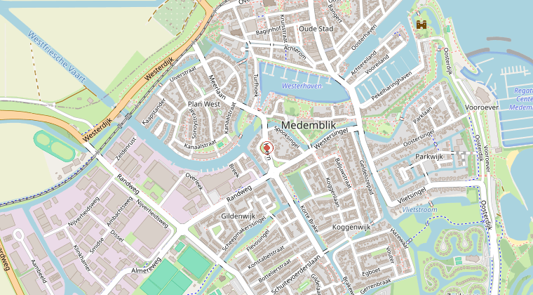 Kaart van de omgeving van de melding