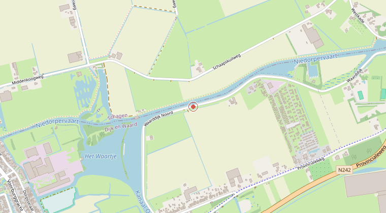 Kaart van de omgeving van de melding