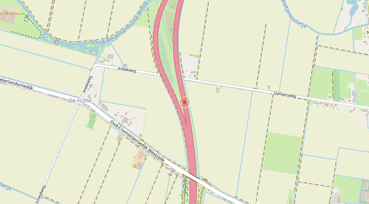 Kaart van de omgeving van de melding