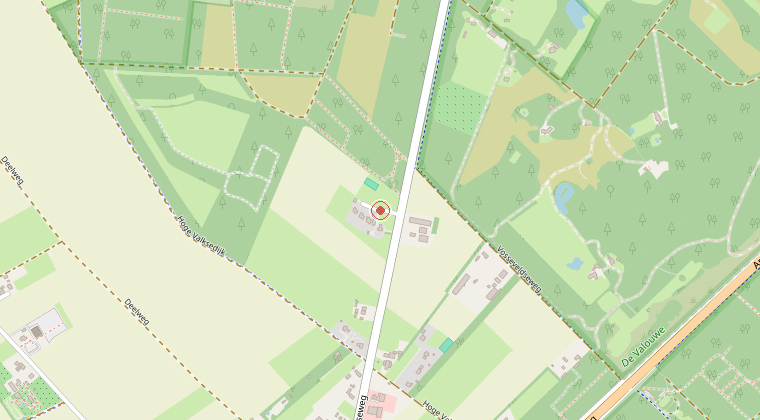Kaart van de omgeving van de melding