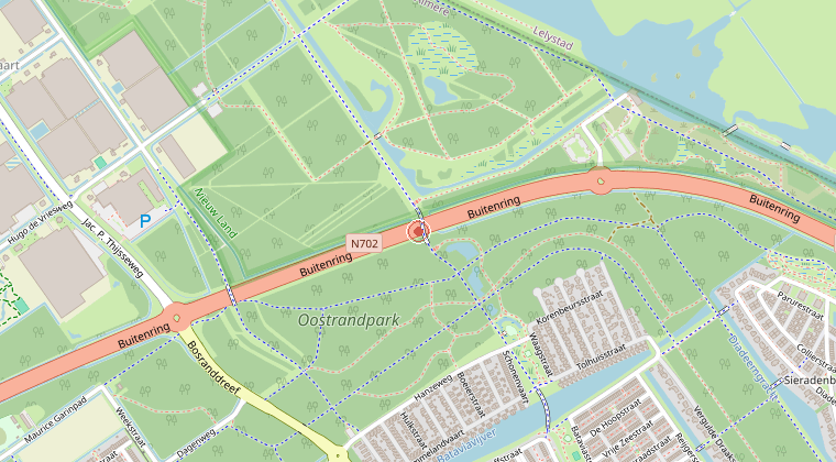 Kaart van de omgeving van de melding