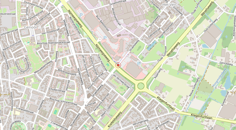 Kaart van de omgeving van de melding